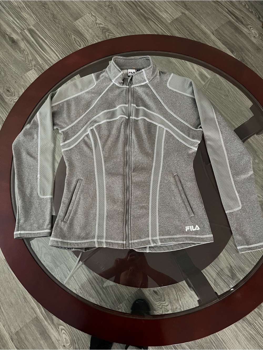 FILA Women's Gray Zip-Up Performance Jacket